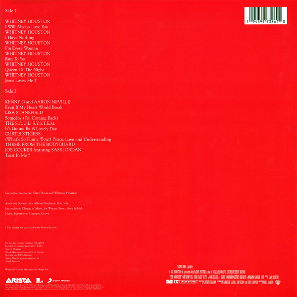 Various - The Bodyguard (Original Soundtrack Album) (Red Vinyl) [Vinyl] | Arista (19439973861) - 2