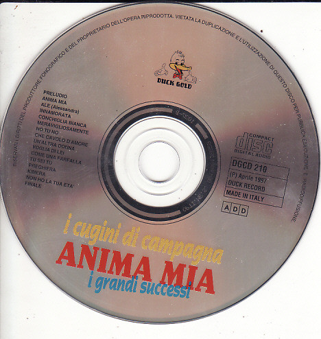 I Cugini Di Campagna - Anima Mia (I Grandi Successi) | Duck Gold (DGCD 210) - 2 I Cugini Di Campagna - Anima Mia (I Grandi Successi) | Duck Gold (DGCD 210) - 2