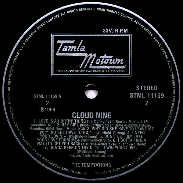 The Temptations - Cloud Nine | Tamla Motown (0600753160114) - 4 The Temptations - Cloud Nine | Tamla Motown (0600753160114) - 4