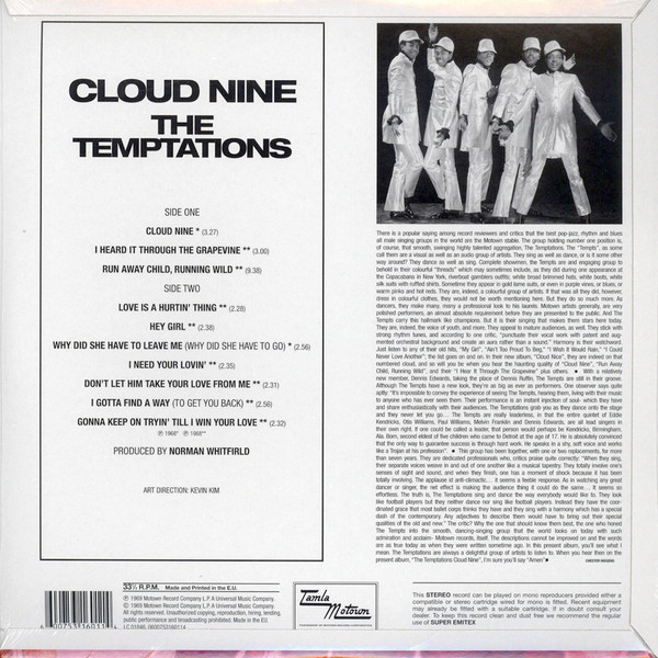 The Temptations - Cloud Nine | Tamla Motown (0600753160114) - 2 The Temptations - Cloud Nine | Tamla Motown (0600753160114) - 2