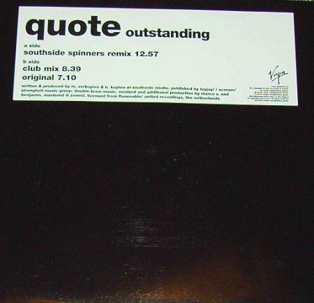 Quote - Outstanding | Virgin (7243 8 96683 6 0) - main