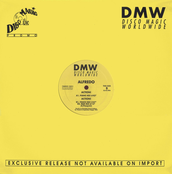 Alfredo - Action! | Disco Magic UK (DMWX 3201) - 3