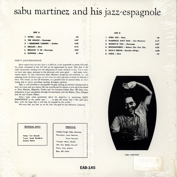 Sabu Martinez And His Jazz-Espagnole - Sabu's Jazz Espagnole | 8th Records (EAB-145) - 2 Sabu Martinez And His Jazz-Espagnole - Sabu's Jazz Espagnole | 8th Records (EAB-145) - 2