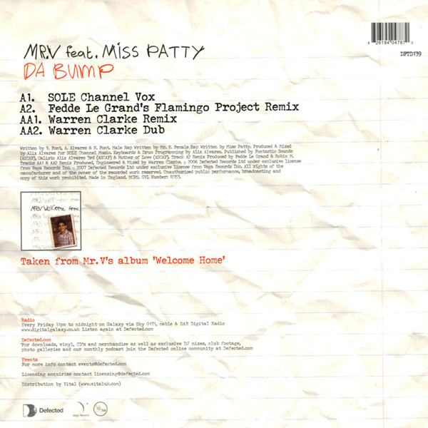 Mr. V Featuring Miss Patty - Da Bump (Part One) | Defected (DFTD139) - 2 Mr. V Featuring Miss Patty - Da Bump (Part One) | Defected (DFTD139) - 2
