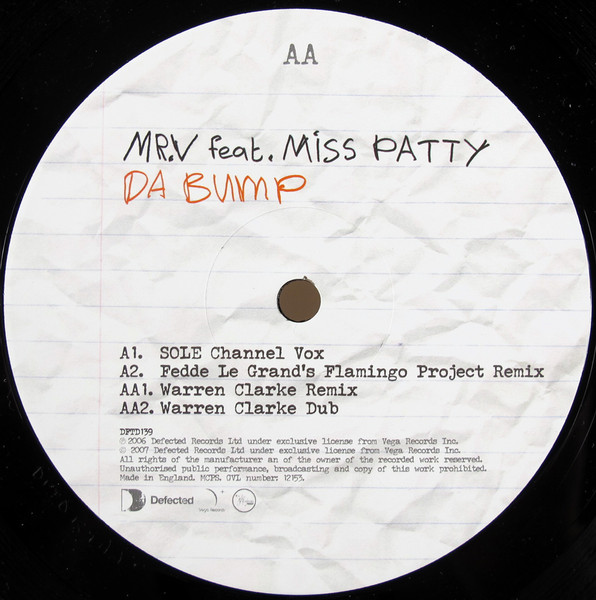 Mr. V Featuring Miss Patty - Da Bump (Part One) | Defected (DFTD139) - 3 Mr. V Featuring Miss Patty - Da Bump (Part One) | Defected (DFTD139) - 3