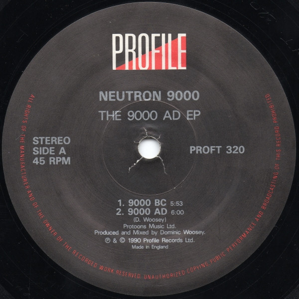 Neutron 9000 - The 9000 AD EP | Profile Records (PROFT 320) - 2