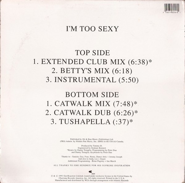 Right Said Fred - I'm Too Sexy | Charisma (0-96256) - 2 Right Said Fred - I'm Too Sexy | Charisma (0-96256) - 2