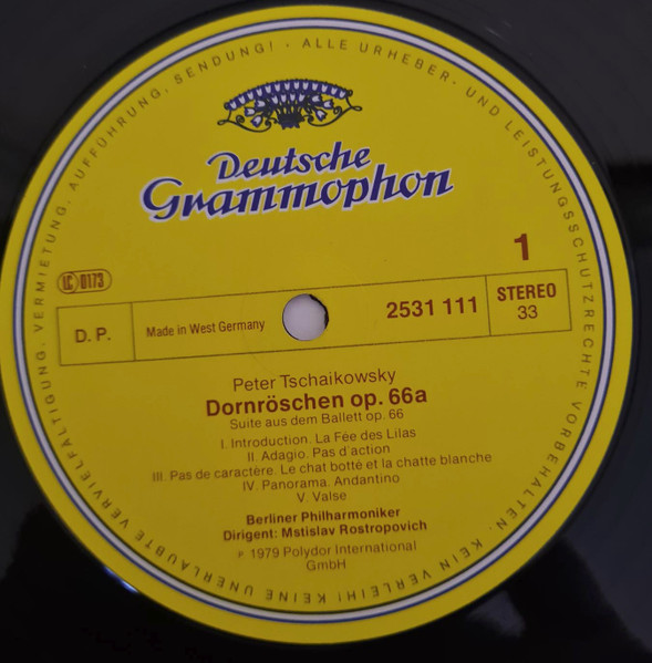 Pyotr Ilyich Tchaikovsky , Berliner Philharmoniker · Mstislav Rostropovich - Ballett-Suiten 2 [Vinyl] | Deutsche Grammophon (2531 111) - 3