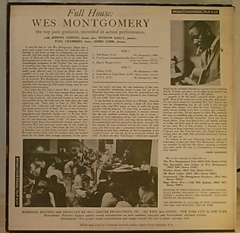Wes Montgomery - Full House | Riverside Records (RLP 434) - 2 Wes Montgomery - Full House | Riverside Records (RLP 434) - 2