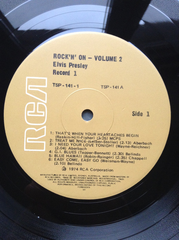 Elvis Presley - Rock 'N' On Volume 2  25 All-Time Rock 'N' Roll Hits | RCA (TSP-141) - 4