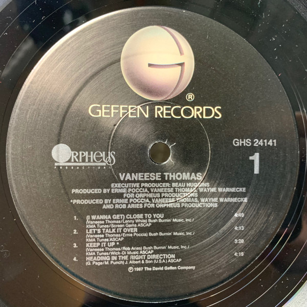 Vaneese Thomas - Vaneese | Geffen Records (GHS 24141) - 3