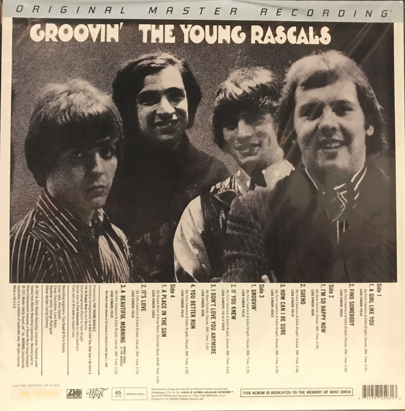 The Young Rascals - Groovin' | Mobile Fidelity Sound Lab (MFSL 2-503) - 3