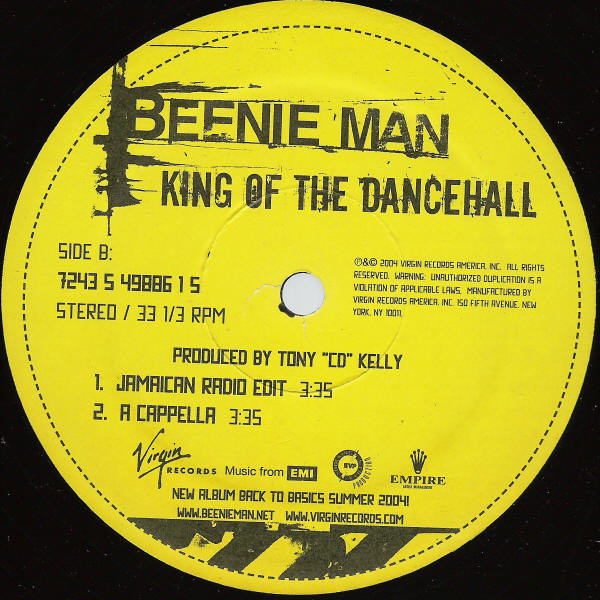 Beenie Man - King Of The Dancehall | Virgin Records (7243 5 49886 1 5) - 2