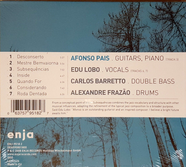 Afonso Pais Trio Featuring Edu Lobo - Subsequências | Enja Records (ENJ-9518 2) - 2