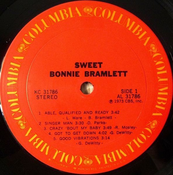 Bonnie Bramlett - Sweet Bonnie Bramlett | Columbia (KC 31786) - 2 Bonnie Bramlett - Sweet Bonnie Bramlett | Columbia (KC 31786) - 2