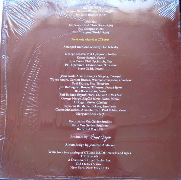 George Benson - Take Five | CTI Records (CTI 8014) - 2 George Benson - Take Five | CTI Records (CTI 8014) - 2