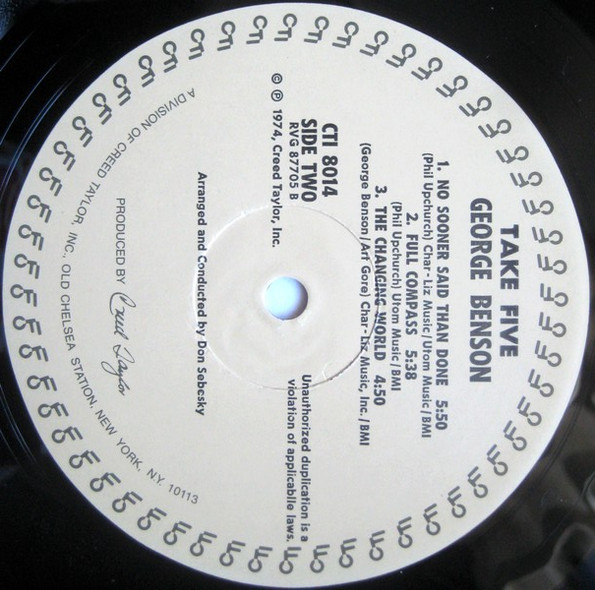 George Benson - Take Five | CTI Records (CTI 8014) - 4 George Benson - Take Five | CTI Records (CTI 8014) - 4