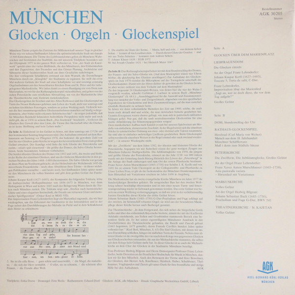 Franz Lehrndorfer , Hedwig Bilgram - München - Glocken, Orgeln, Glockenspiel | AGK (30205) - 2 Franz Lehrndorfer , Hedwig Bilgram - München - Glocken, Orgeln, Glockenspiel | AGK (30205) - 2