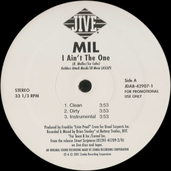 Mil - I Ain't The One | Jive (JDAB-42907-1)