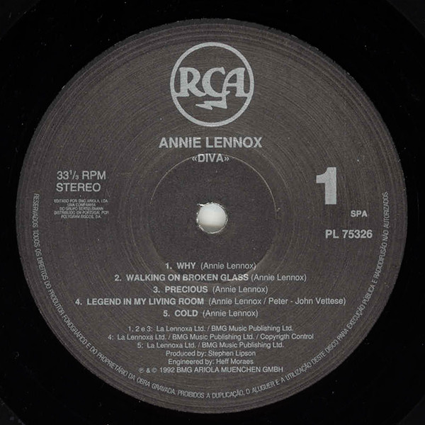 Annie Lennox - Diva | RCA (PL 75326) - 3