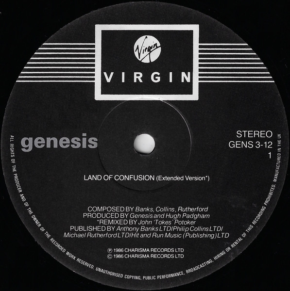 Genesis - Land Of Confusion | Virgin (GENS 3-12) - 3