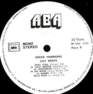 Guy Denys - Ambiance Number One | ABA (ABA 3370) - 2