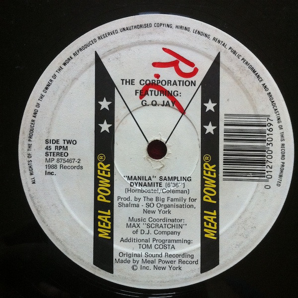 The Corporation Featuring G.Q. Jay - Manila | Meal Power (MP 875467-2) - 2 The Corporation Featuring G.Q. Jay - Manila | Meal Power (MP 875467-2) - 2