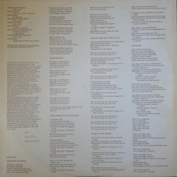 Yoko Ono - Season Of Glass | Geffen Records (K 99164) - 3 Yoko Ono - Season Of Glass | Geffen Records (K 99164) - 3