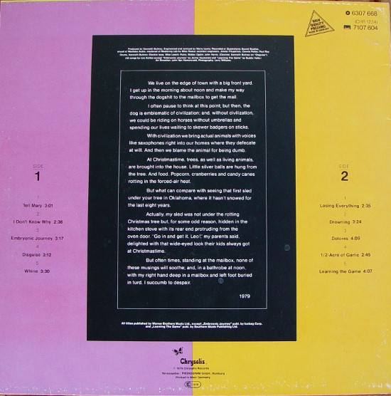 Leo Kottke - Balance | Chrysalis (6307 668) - 2