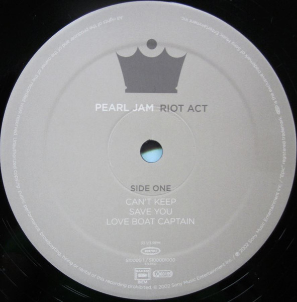 Pearl Jam - Riot Act | Epic (5100001000) - 4 Pearl Jam - Riot Act | Epic (5100001000) - 4