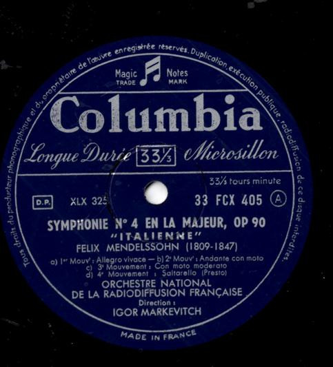 Franz Schubert , Felix Mendelssohn-Bartholdy , Orchestre National De France , Igor Markevitch - Symphonie Nº8 En Si Mineur "Inachevée" / Symphonie Nº4 En La Mineur, Op. 90 "Italienne" | Columbia (XLX 326) - 2 Franz Schubert , Felix Mendelssohn-Bartholdy , Orchestre National De France , Igor Markevitch - Symphonie Nº8 En Si Mineur "Inachevée" / Symphonie Nº4 En La Mineur, Op. 90 "Italienne" | Columbia (XLX 326) - 2