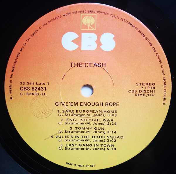 The Clash - Give 'Em Enough Rope | CBS (CBS 82431) - 3 The Clash - Give 'Em Enough Rope | CBS (CBS 82431) - 3