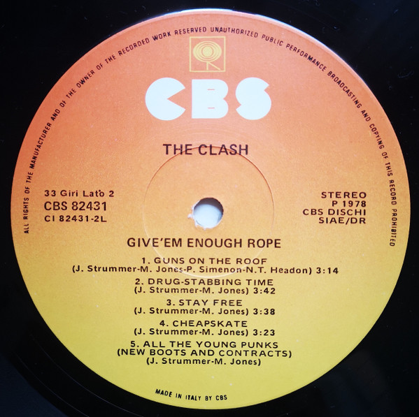 The Clash - Give 'Em Enough Rope | CBS (CBS 82431) - 4 The Clash - Give 'Em Enough Rope | CBS (CBS 82431) - 4