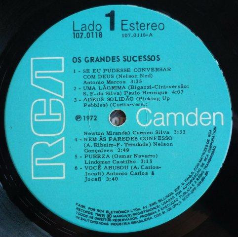 Various - Os Grandes Sucessos | RCA Camden (107.0118) - 2
