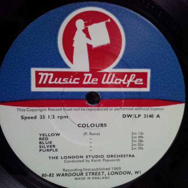 The London Studio Orchestra - Colours | Music De Wolfe (DW/LP 3140) - 3
