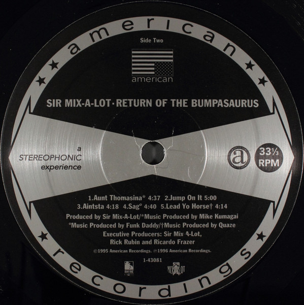 Sir Mix-A-Lot - Return Of The Bumpasaurus | American Recordings (9 43081-1) - 4 Sir Mix-A-Lot - Return Of The Bumpasaurus | American Recordings (9 43081-1) - 4