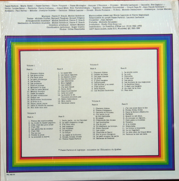Passe-Partout - Volume 1-2-3-4 (4LP) [Vinyl] | Poly-Sons (PEL 182-01) - 2