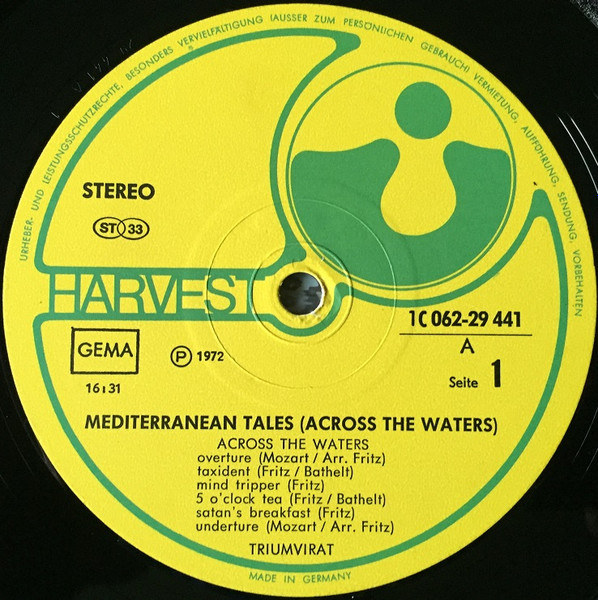 Triumvirat - Mediterranean Tales (Across The Waters) | Harvest (1C 062-29 441) - 3