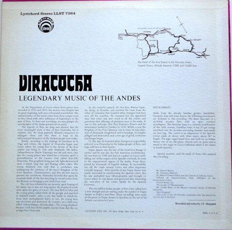 Various - Viracocha - Legendary Music Of The Andes | Lyrichord (LLST 7264) - 2 Various - Viracocha - Legendary Music Of The Andes | Lyrichord (LLST 7264) - 2