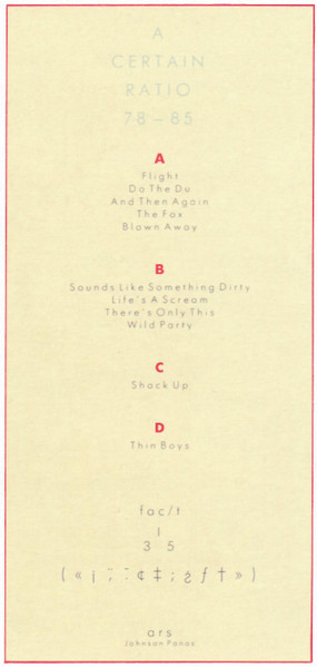 A Certain Ratio - The Old & The New | Factory (fact 135) - 3 A Certain Ratio - The Old & The New | Factory (fact 135) - 3