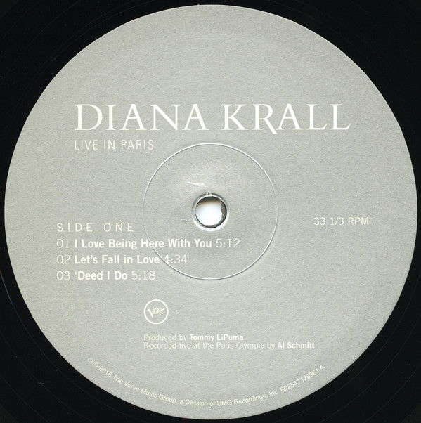 Diana Krall - Live In Paris | Verve Records (602547376954) - main