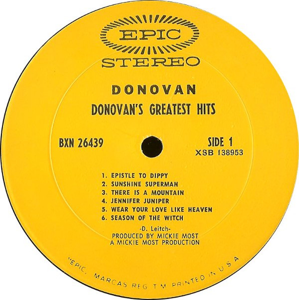 Donovan - Donovan's Greatest Hits | Epic (BXN 26439) - 3 Donovan - Donovan's Greatest Hits | Epic (BXN 26439) - 3