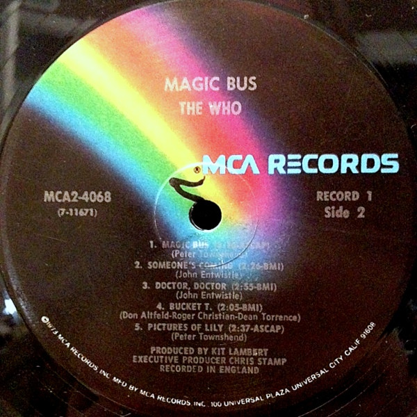 The Who - Magic Bus / My Generation | MCA Records (MCA2-4068) - 3