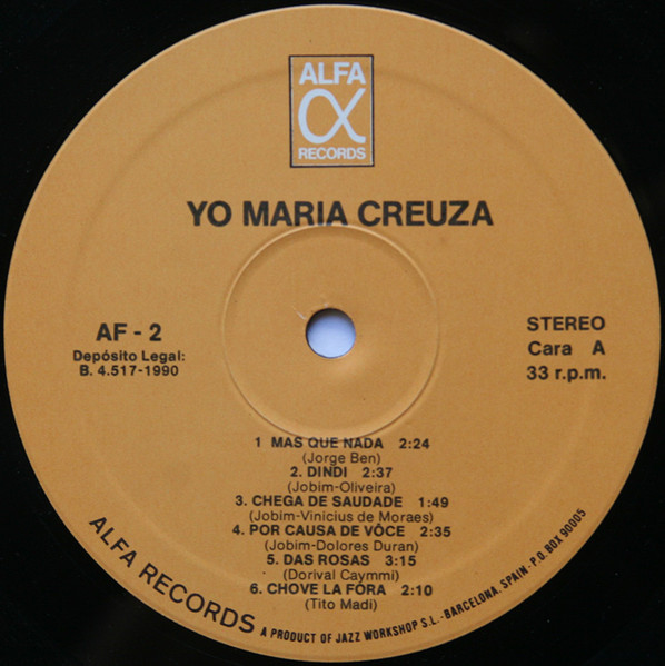Maria Creuza - Yo, Maria Creuza | Alfa Records (AF - 2) - 3 Maria Creuza - Yo, Maria Creuza | Alfa Records (AF - 2) - 3