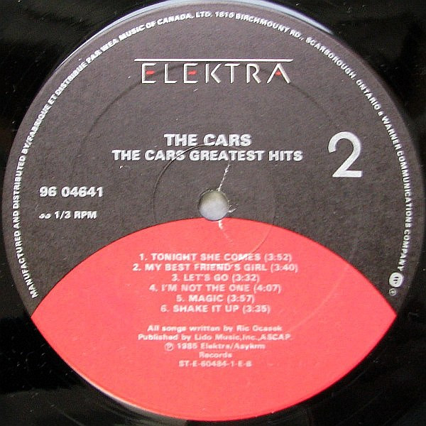 The Cars - Greatest Hits | Elektra (96 04641) - 4