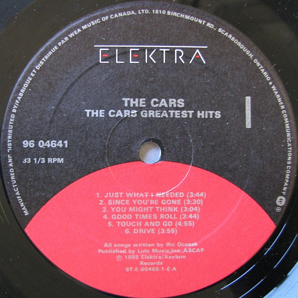 The Cars - Greatest Hits | Elektra (96 04641) - 3