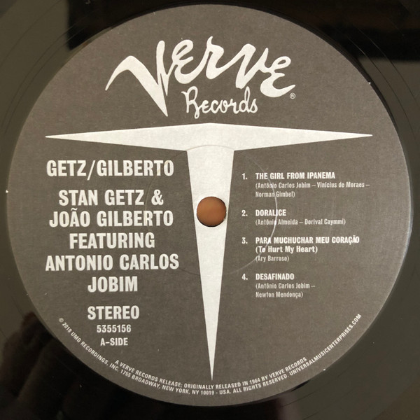 Stan Getz / João Gilberto Featuring Antonio Carlos Jobim - Getz / Gilberto | Verve Records (5355156) - 3 Stan Getz / João Gilberto Featuring Antonio Carlos Jobim - Getz / Gilberto | Verve Records (5355156) - 3