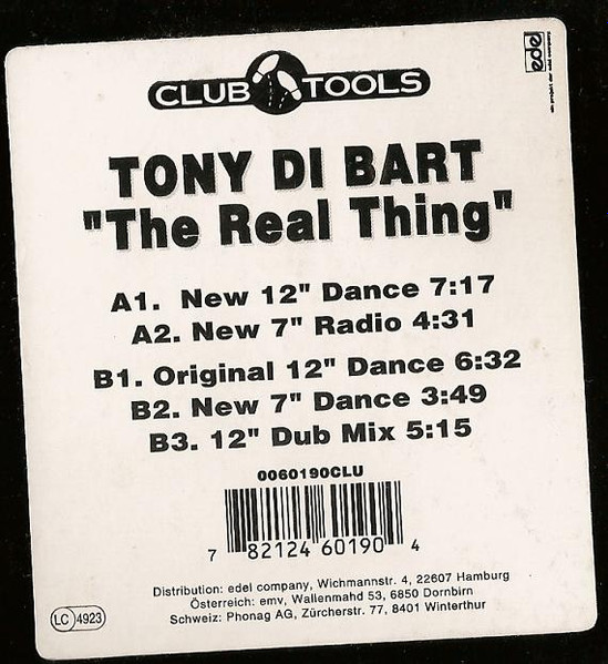Tony Di Bart - The Real Thing | Club Tools (0060190 CLU) - 2 Tony Di Bart - The Real Thing | Club Tools (0060190 CLU) - 2