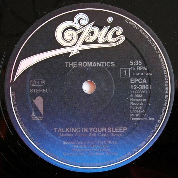 The Romantics - Talking In Your Sleep (Special Remix) | Epic (EPCA 12-3861) - 3