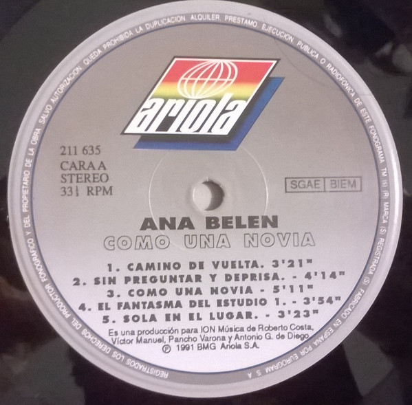 Ana Belén - Como Una Novia | Ariola (5F 211635) - 3 Ana Belén - Como Una Novia | Ariola (5F 211635) - 3